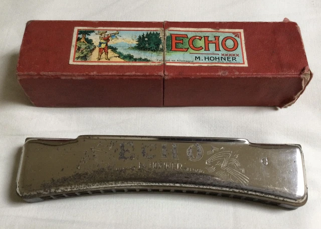 harmonica hohner echo en boite ancien vintage