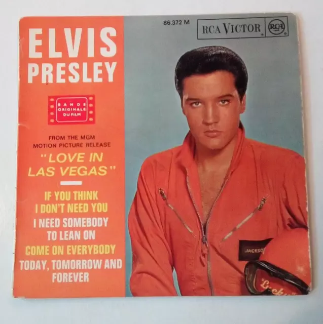 ELVIS PRESLEY Love in Las Vegas Orig French  EP RCA VICTOR  1964 BIEM