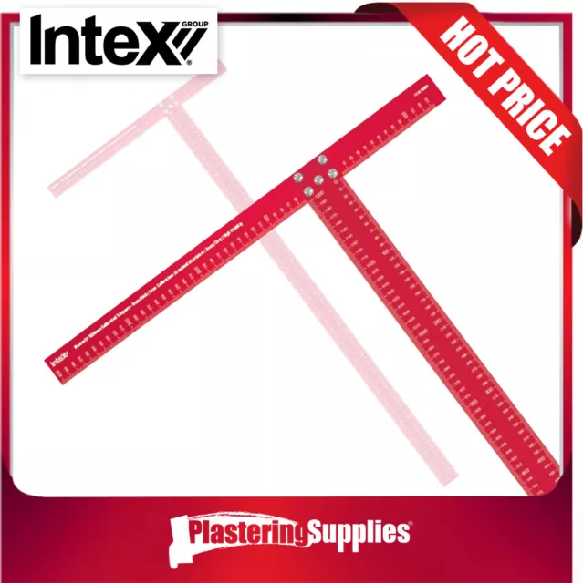 Intex T Square 1350mm Heavy Duty Plasterboard RED Powder Coated Aluminium TQG13