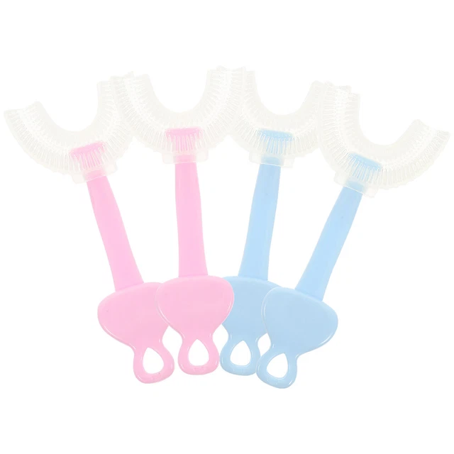 4pcs per bambini a forma di U per bambini morbidi spazzolini denti denti d