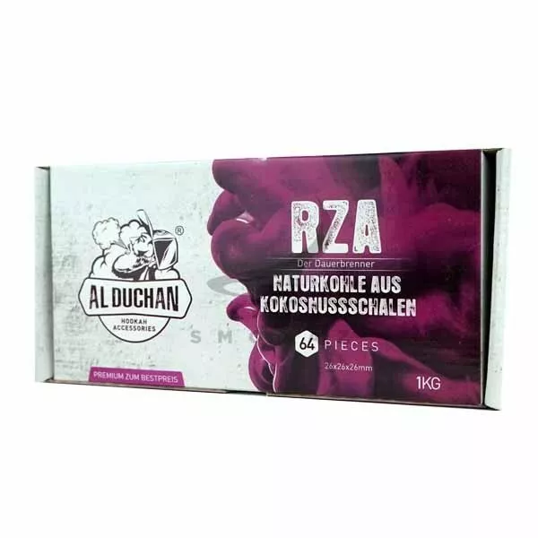 Al Duchan RZA 26x26x26mm 1Kg - Premium - Shisha Kohle - Kokoskohle - Natur