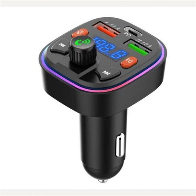USB Transmetteur FM Bluetooth 5.0 Récepteur audio Chargeur rapide Lecteur MP3 2