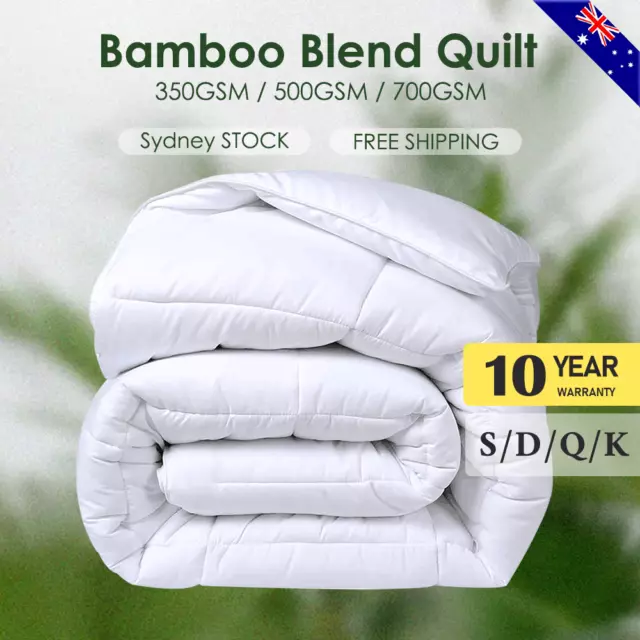 Microfiber Microfibre Bamboo Winter Summer Quilt Bedspread Duvet Doona All Sizes