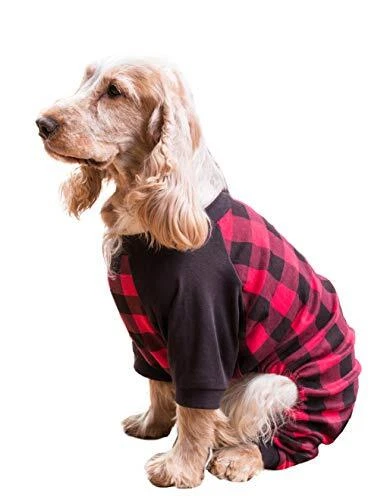 Leveret Dog Pajamas Matching Christmas Pjs for Dogs 100%, Black, Size XX-Large