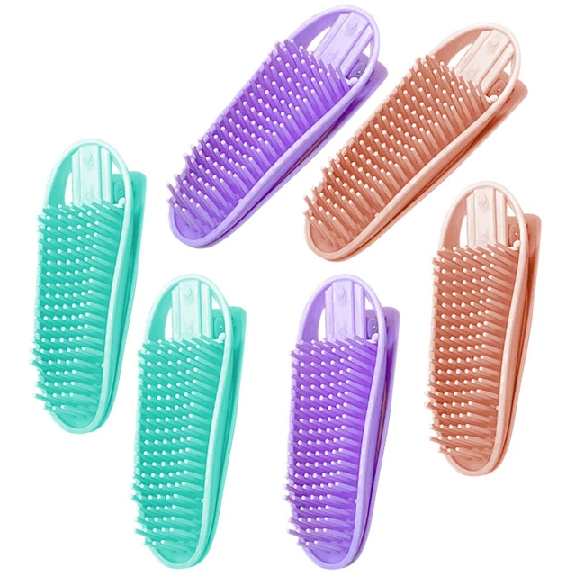 6 piezas rizador de pony horquilla con cráneo alto rodillo pony productos para el cabello