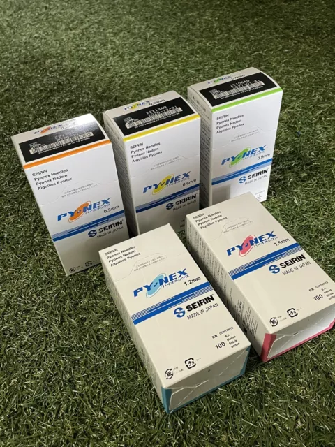 Parche de acupuntura SEIRIN Pyonex 100 piezas 0,3 mm 0,6 mm 0,9 mm 1,2 mm 1,5 mm Japón