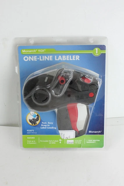 NEW OPEN BOX Monarch Specialties 1131 One Line Label Gun - Black labeler