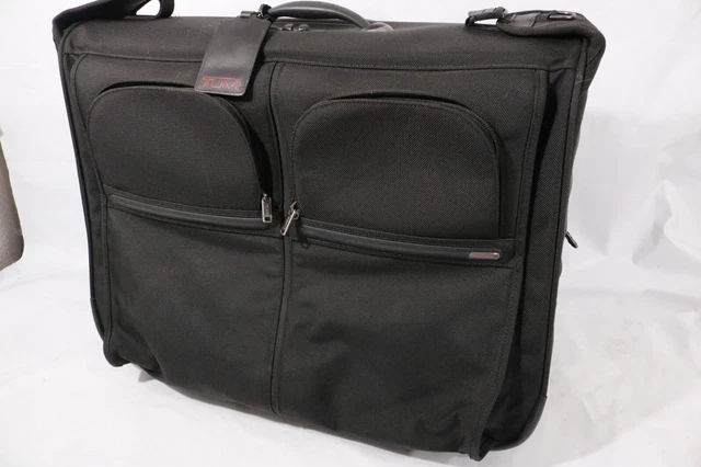 TUMI Black Alpha Ballistic Nylon Long Wheeled Garment Bag Luggage 22031D4