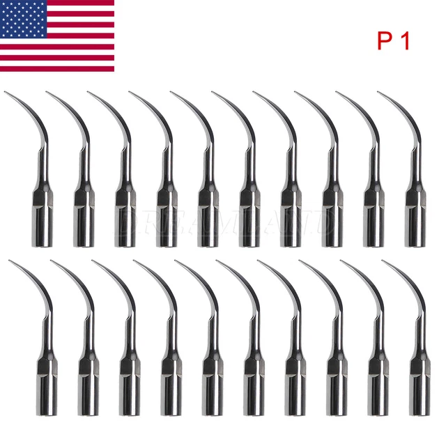 30* USPS Dental Perio Tips P1 For EMS UDS Ultrasonic Scaler Handpiece