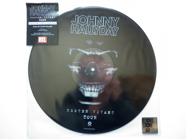 Johnny Hallyday Rester Vivant Tour Maxi 45T  Picture Disc Disquaire Day