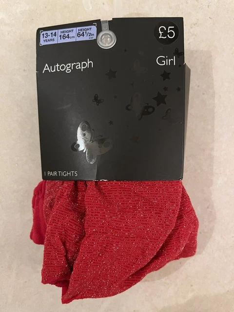 One Pairs of Girls Tights from M&S Autograph age 13-14 yrs New In Packet