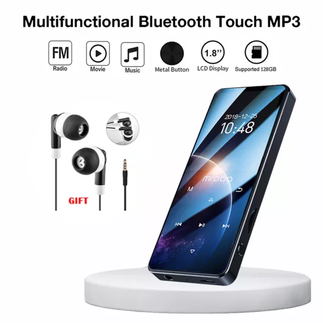 Bluetooth MP3 HiFi Lossless Music Player FM Radio Recorder Sport Support 128GB