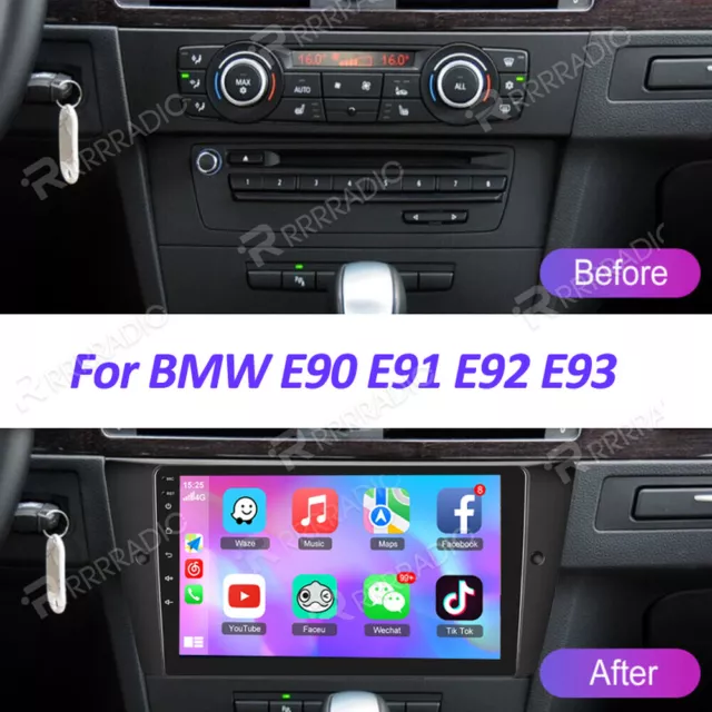 64GB Android 13.0 Car Stereo Carplay Radio GPS Head Unit for BMW E90 E91 E92 E93