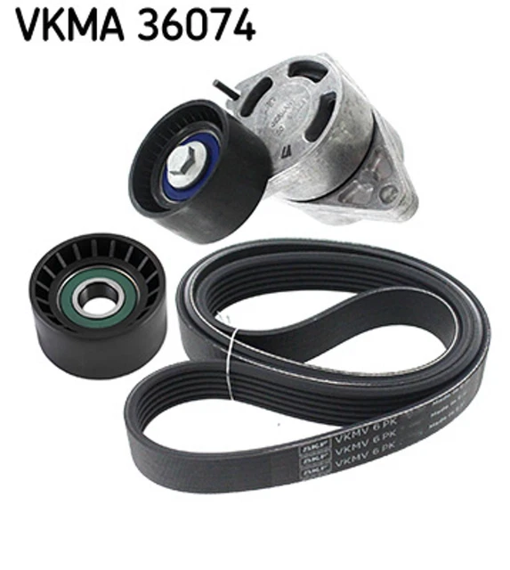 Set cinghie trapezoidali SKF VKMA 36074 per Opel Movano x70 Vivaro X83 Bus DTi UD0 2