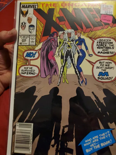 The Uncanny X-Men #244 Newsstand Edition 1st Appearance of Jubilee 1989 Marvel