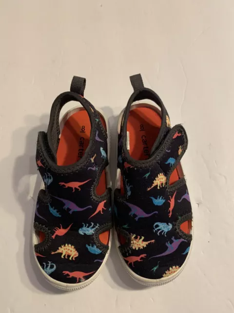 Carter's unisex child Troy water shoe sport sandal size 8 toddler Dinosaurs
