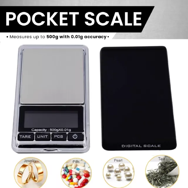 Mini Digital Pocket Scales Jewellery Balance Digital Scale 500g/0.01g Precision