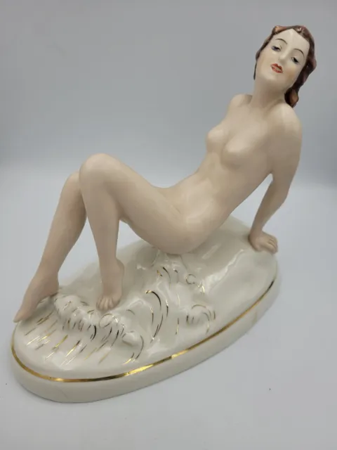 Royal Dux  Porzellan Figur Erotika weiblicher Akt, vintage