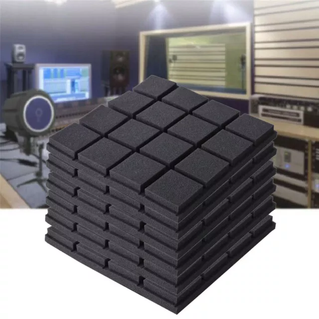 12Pack Acoustic Foam Panel Soundproofing Wall Tiles Studio Home Office Treatment
