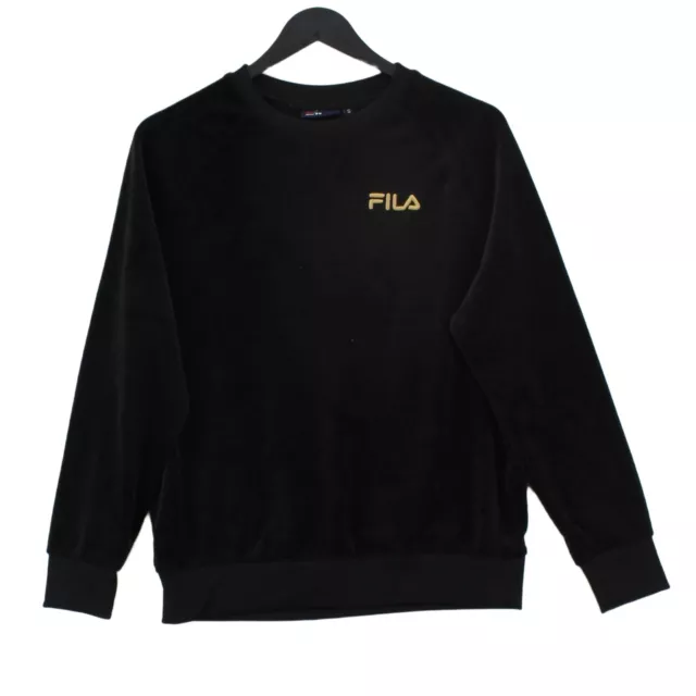 Fila Women's Hoodie S Black Polyester with Elastane Pullover