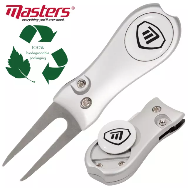 Masters Switch Blade Pitch Repair Tool +Magnetic Golf Ball Marker / Golfers Tool