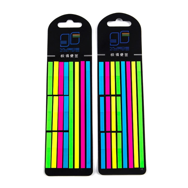 Color Transparent Fluorescent Index Tabs Flags Sticky Note Stationery Read-DB