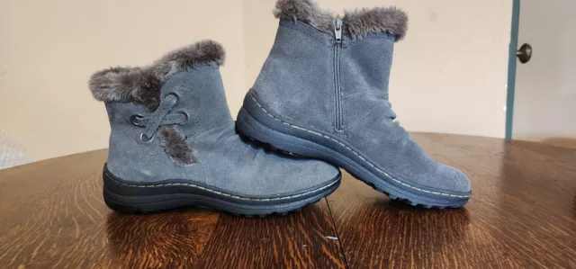 Baretraps Womens Ankle Height Snow Boots Adalyn Size 8M Gray