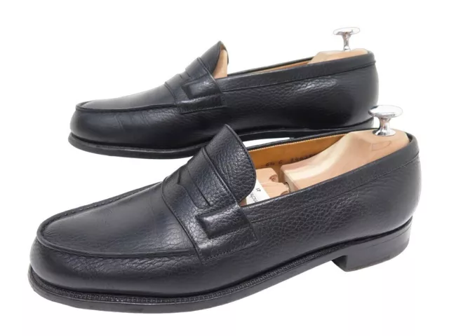 Chaussures Jm Weston Mocassins 180 6.5C 40.5 Fin En Cuir Graine Noir Shoes 750€