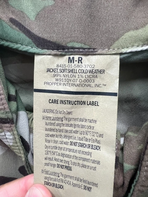 USGI ECWCS Multicam Gen III Level 5 Soft Shell Cold Weather Jacket - Medium Reg 3