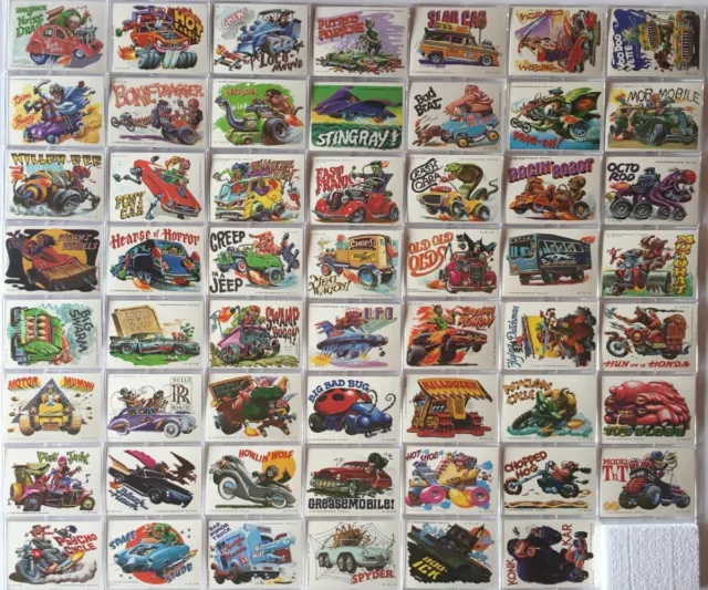 Weird Wheels Stickers Vintage Card Set 55 Sticker Cards Topps 1980