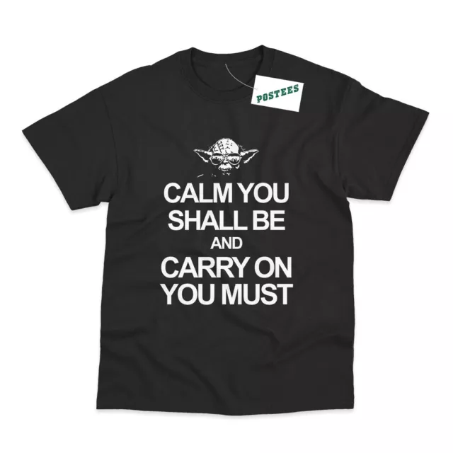 Keep Calm Yoda Funny Joke Inspired by Star Wars Printed T-Shirt