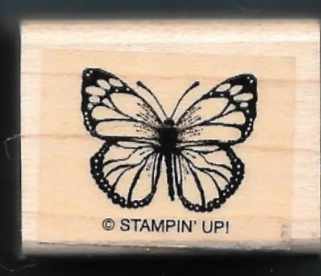 BUTTERFLY MOTH Design Flying Insect LOVE NATURE Stampin Up! wood RUBBER STAMP