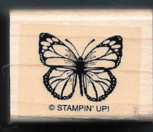 BUTTERFLY MOTH Design Flying Insect LOVE NATURE Stampin Up! wood RUBBER STAMP