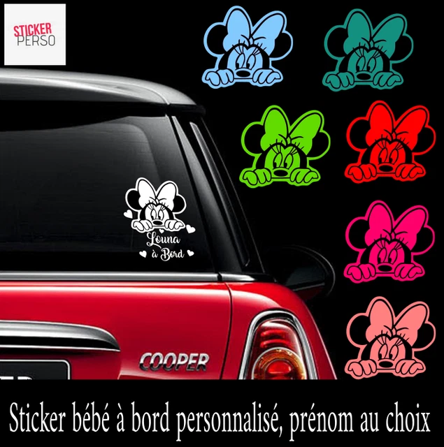 Sticker Autocollant 'Bébé à Bord' Avec Tigrou - Personnalisable Avec Un Prénom