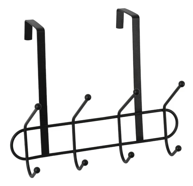 Over The Door Hanger Hook Clothes Coat Towel Metal Hooks Rack 8 Hooks Heavy Duty