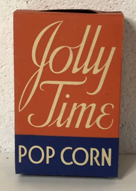 Vintage 1939 Jolly Time Brand Popcorn Movie Theater Box Sioux City Iowa NOS