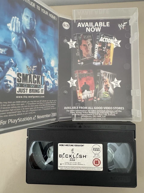 WWF BACKLASH 2002 VHS Silver Vision PAL Triple H Hulk Hogan Brock ...