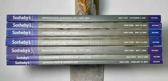 Sotheby’s Auction Catalogs Lot of 8 Impressionist Modern Contemporary Art 2003