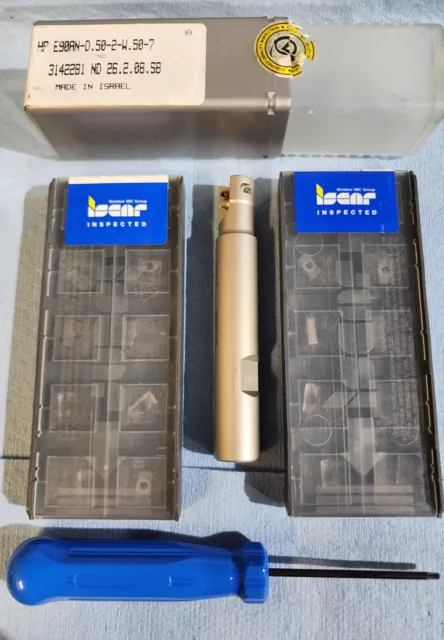 Iscar HP E90AN-D.50-2-W.50-7 With 20x HP ANKT 0702 PNTR inserts, See photos.