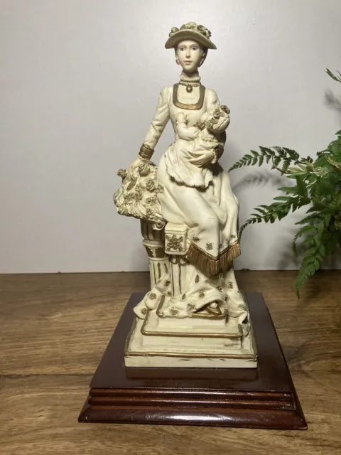 Regency Fine Arts Elegant Mother And Baby Sat On Pedestal 9” From Collectible