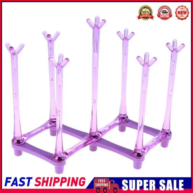 Practical Bottle Drying Rack Stability Drying Nipple Stand for Glasses Cups Mug