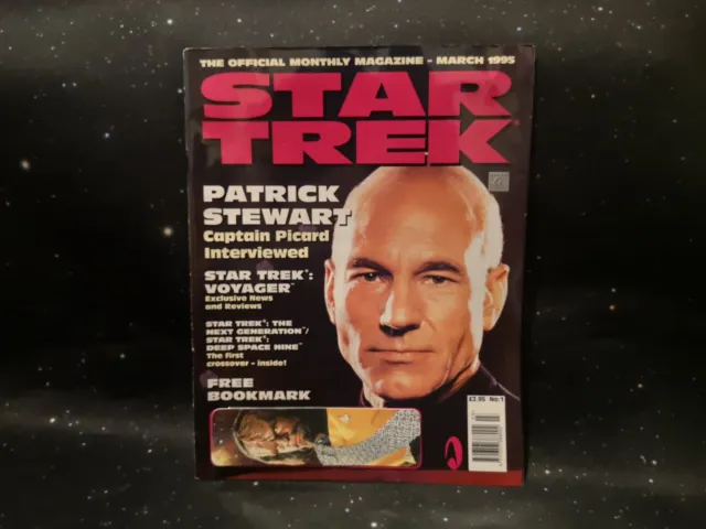 STAR TREK #1 March 1995 UK Official Sci-Fi Monthly MAGAZINE - includes Free Gift