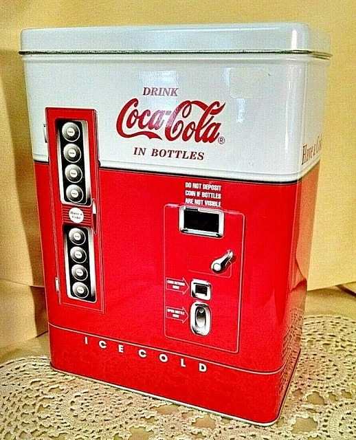 COKE TIN HINGED Lid Vending Machine Houston Harvest 1997 Coca Cola