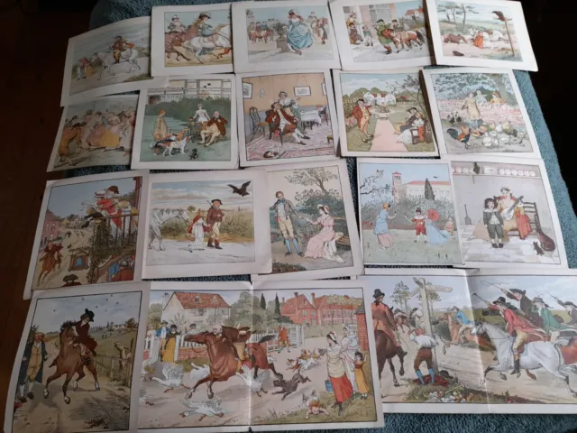 Randolph Caldecott Huge Collection 18 Early 1870 Prints John Gilpin +Various