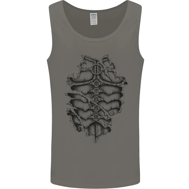 Roman Armour Fancy Dress Warrior Gym MMA Mens Vest Tank Top