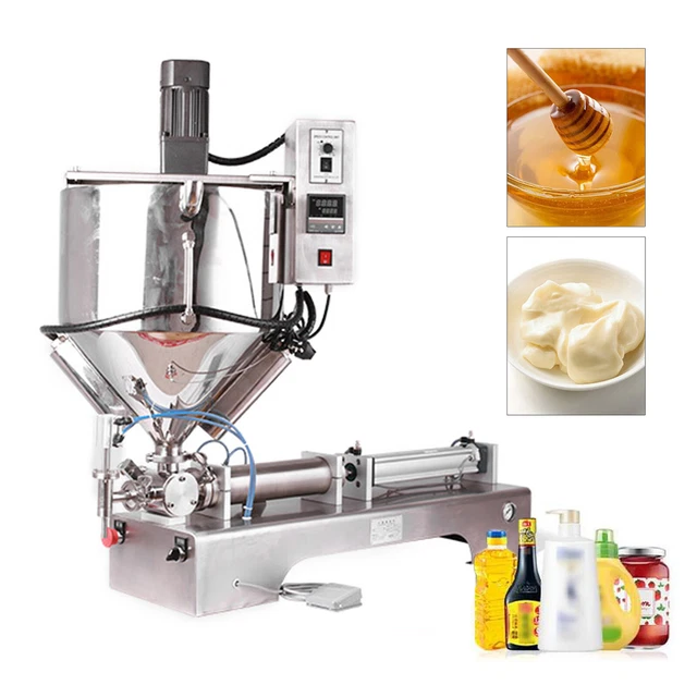 1-30 Bottles / Min Pneumatic Paste Oil Fluid Filler Liquid Filling Machine