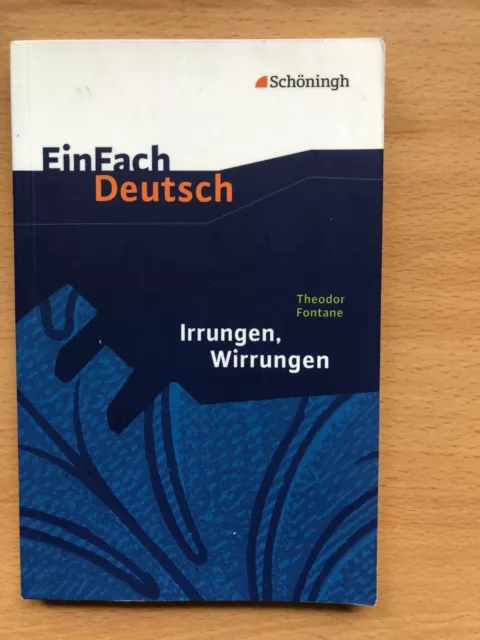 Ein Fach Deutsch; Irrungen, Wirrungen; Theodor Fontane; Hrsg. Johannes Diekhans