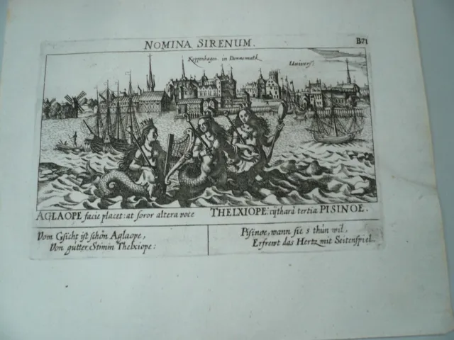 Kopenhagen, anno 1630, Kupferstich, Meisner/Kieser--selten Coppere
