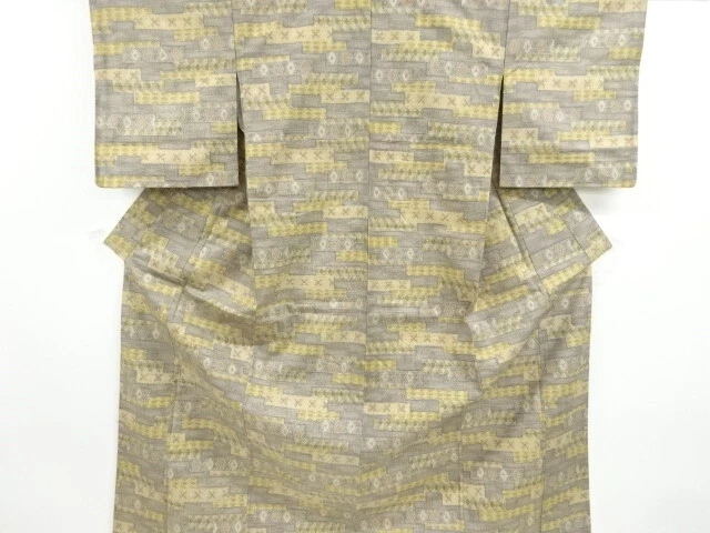 6878185: Japanese Kimono / Vintage Omeshi Kimono / Nishijin-Ori / Woven Abstract