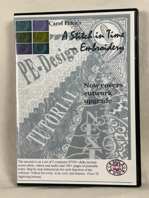 Carol Price's A Stitch in Time Bordado PE-Diseño 9.2 Tutorial Corte Quly